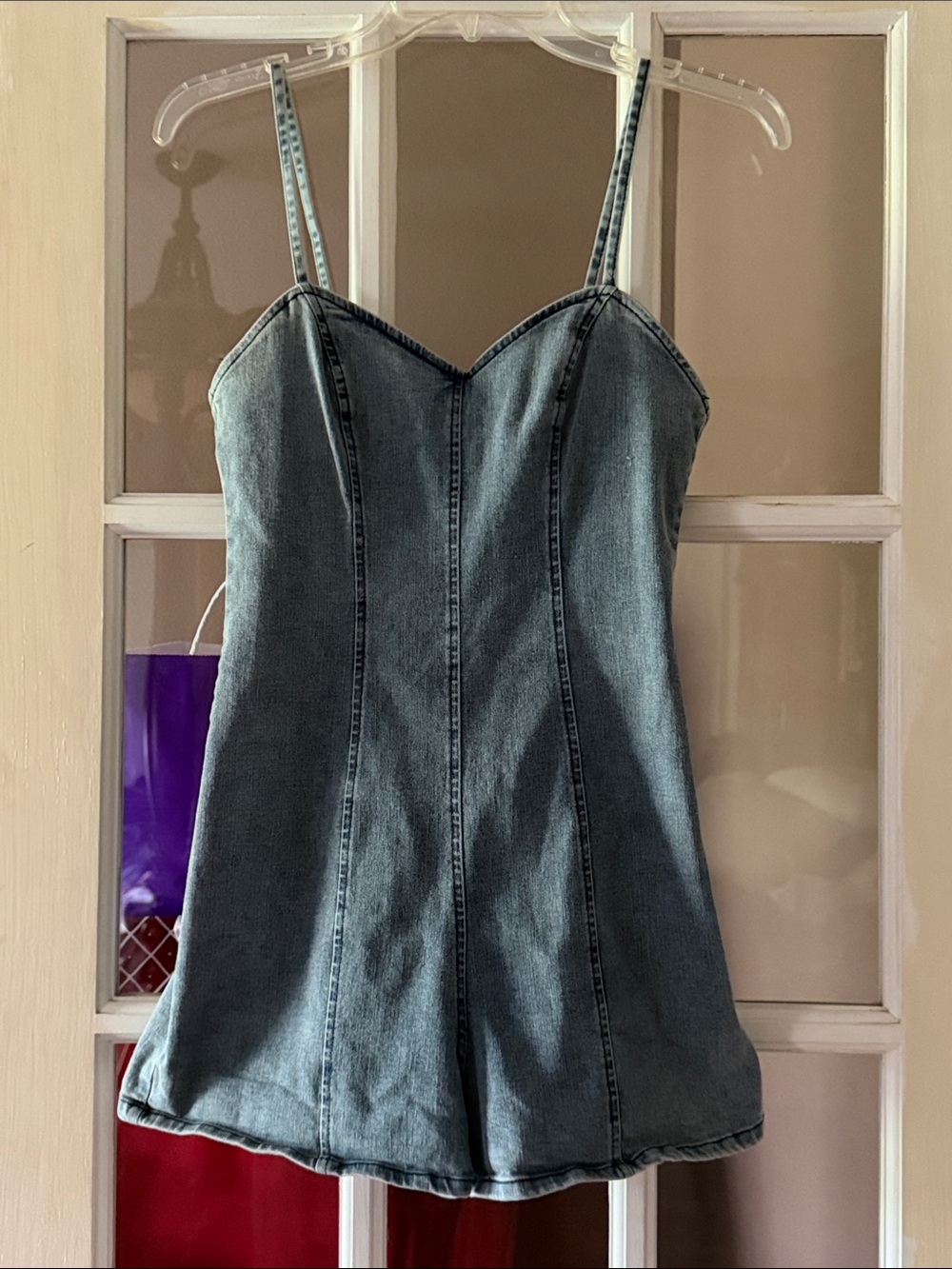 Super cute denim romper